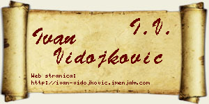 Ivan Vidojković vizit kartica
